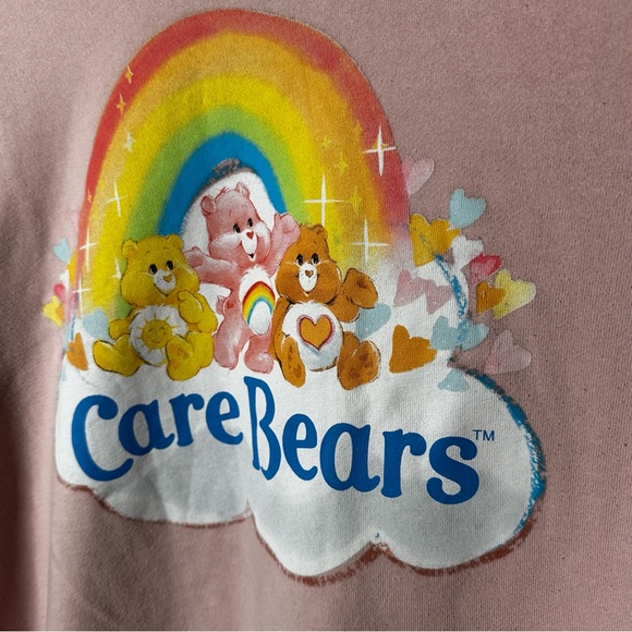 Care Bears Pink Hoodie with Rainbow Graphic - Picture 2 of 5